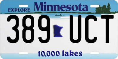 MN license plate 389UCT