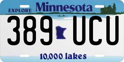 MN license plate 389UCU