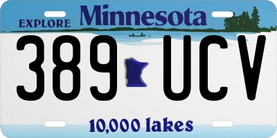 MN license plate 389UCV