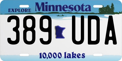 MN license plate 389UDA