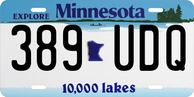 MN license plate 389UDQ