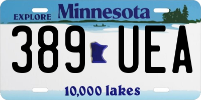 MN license plate 389UEA