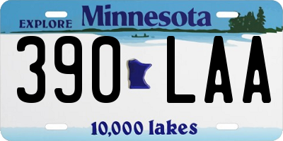 MN license plate 390LAA