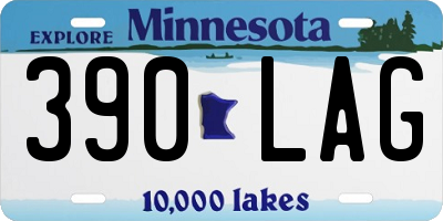 MN license plate 390LAG