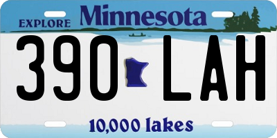 MN license plate 390LAH