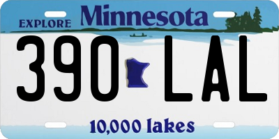 MN license plate 390LAL