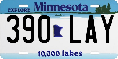 MN license plate 390LAY
