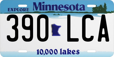 MN license plate 390LCA