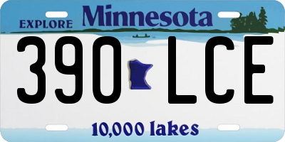 MN license plate 390LCE