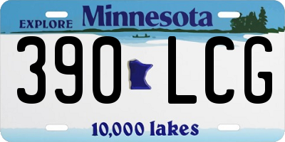 MN license plate 390LCG