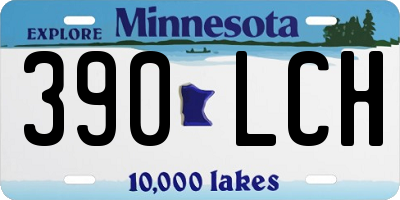MN license plate 390LCH
