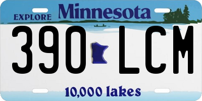 MN license plate 390LCM