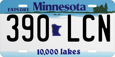 MN license plate 390LCN