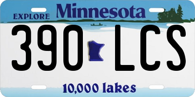 MN license plate 390LCS