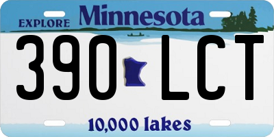 MN license plate 390LCT