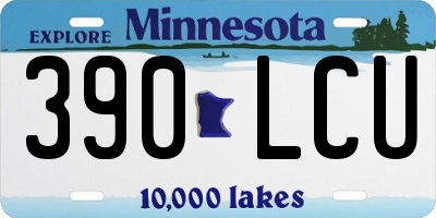 MN license plate 390LCU