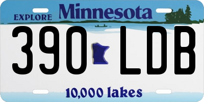 MN license plate 390LDB