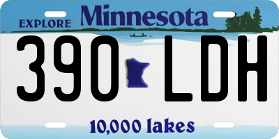 MN license plate 390LDH