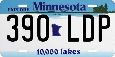 MN license plate 390LDP