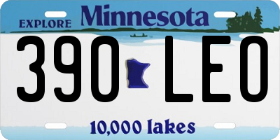 MN license plate 390LEO