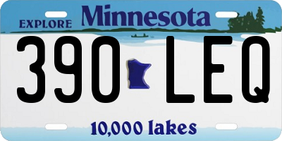 MN license plate 390LEQ