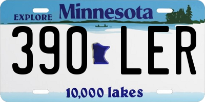 MN license plate 390LER