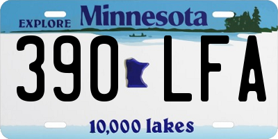 MN license plate 390LFA