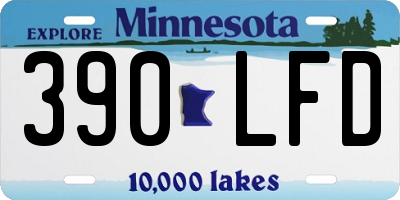 MN license plate 390LFD