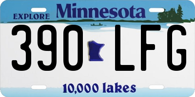 MN license plate 390LFG