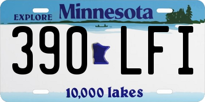 MN license plate 390LFI
