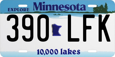 MN license plate 390LFK