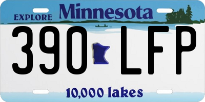 MN license plate 390LFP