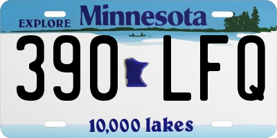 MN license plate 390LFQ