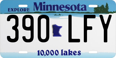 MN license plate 390LFY