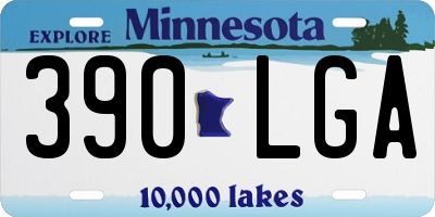MN license plate 390LGA