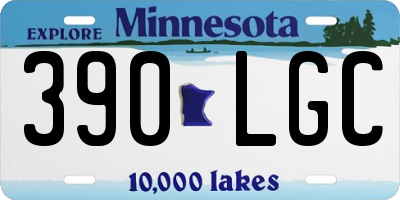 MN license plate 390LGC