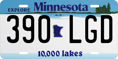 MN license plate 390LGD