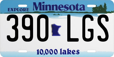MN license plate 390LGS