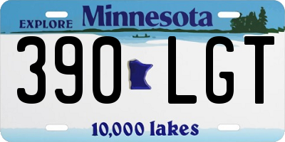 MN license plate 390LGT
