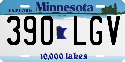 MN license plate 390LGV