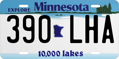 MN license plate 390LHA