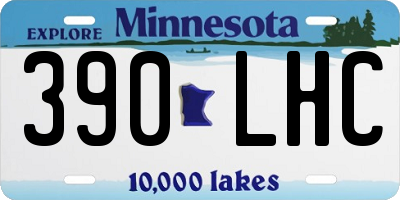 MN license plate 390LHC