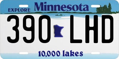 MN license plate 390LHD