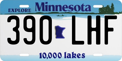 MN license plate 390LHF