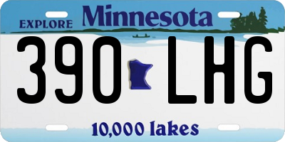 MN license plate 390LHG