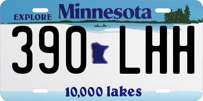 MN license plate 390LHH