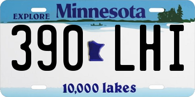 MN license plate 390LHI