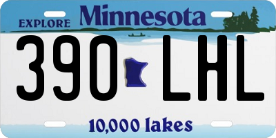 MN license plate 390LHL