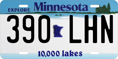 MN license plate 390LHN