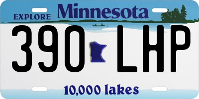 MN license plate 390LHP
